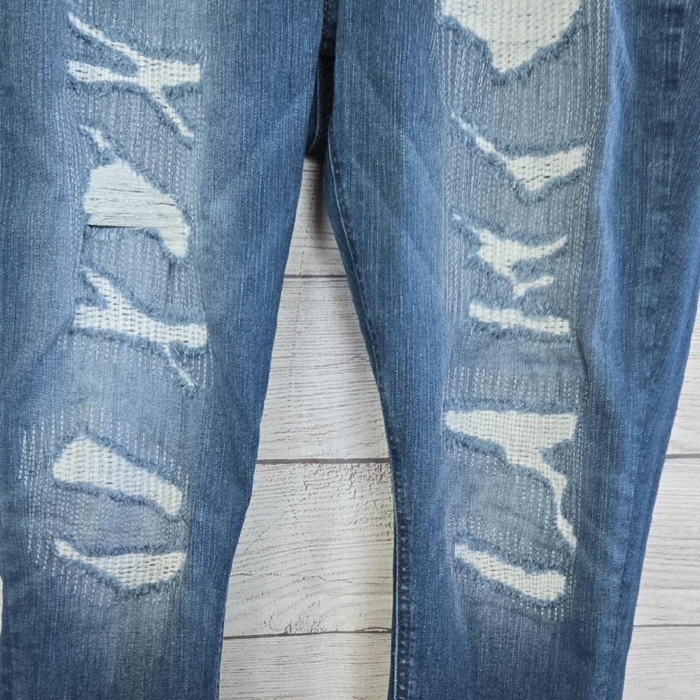 Torrid Blue Distressed Boyfriend Jeans - Picture 7 of 13